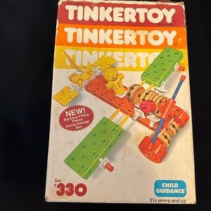 Vintage tinkertoy play set #330 with original box